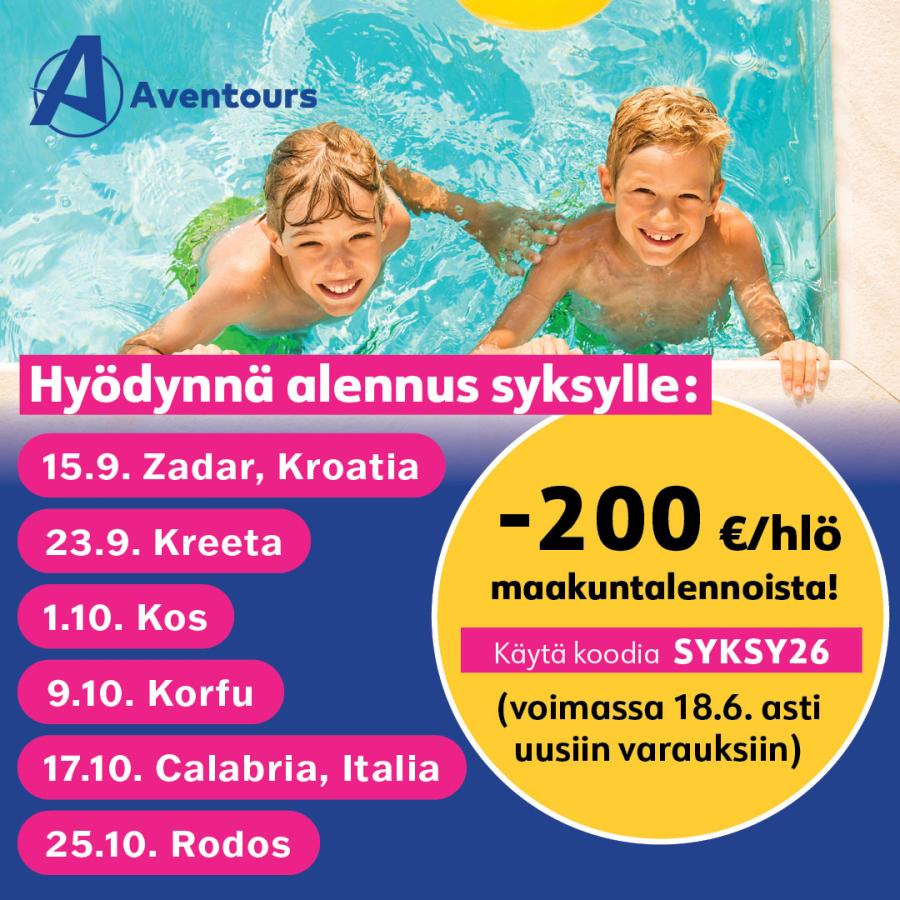 Syksyn matkat 2026