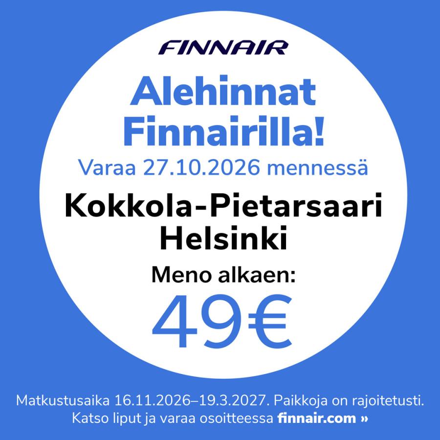 Finnair lokakuu 2026