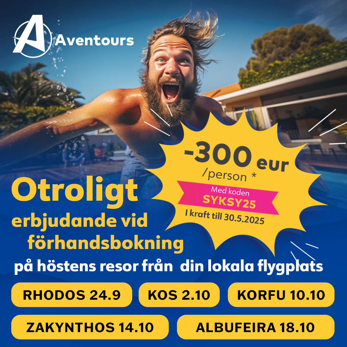 Aventours maj-kampanj 2025